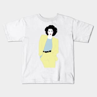 Stylish Sleek Lady 80s Patrick Nagel Kids T-Shirt